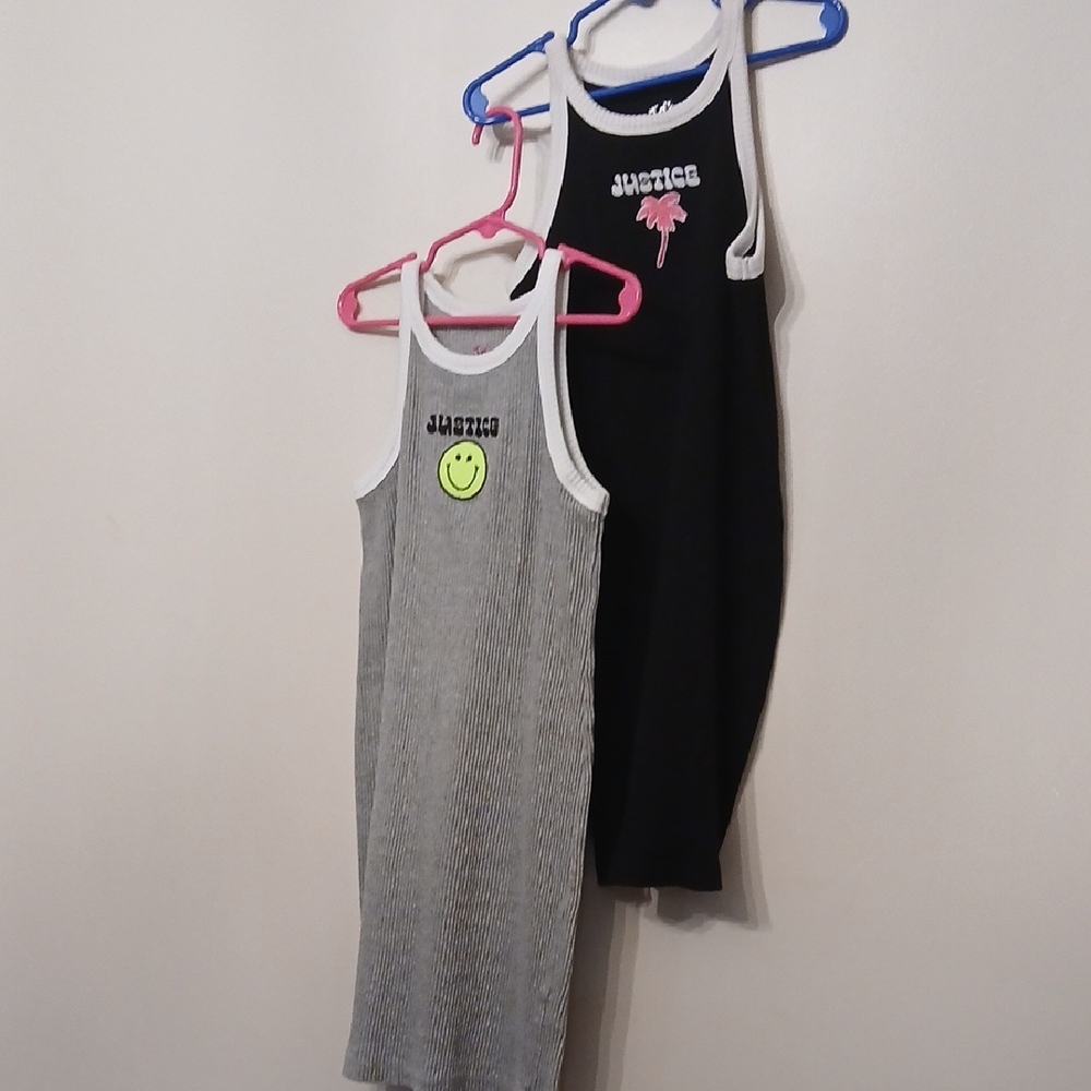 Justice Black and Gray Kids' Camisoles